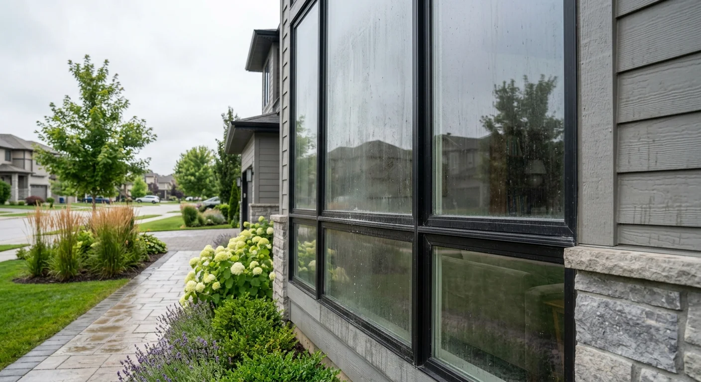Before professional window cleaning