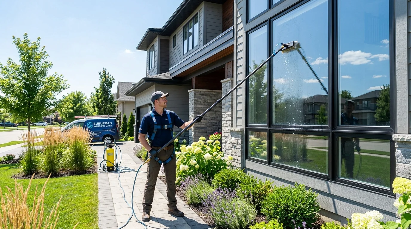 Residential window cleaning service
