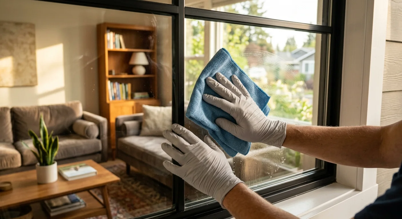 Complete residential window cleaning service